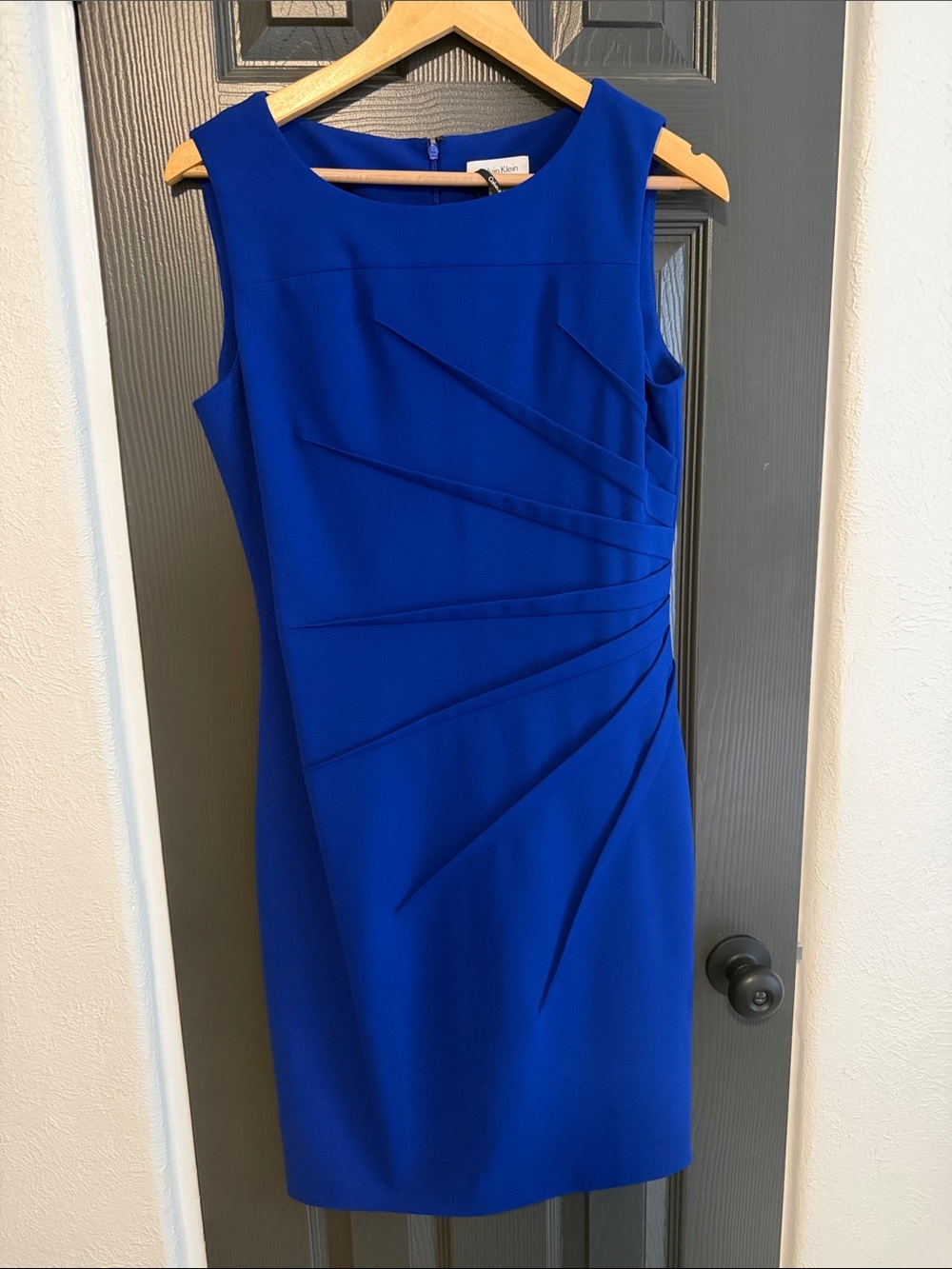 Calvin Klein Cobalt Blue Sleeveless Sheath Dress